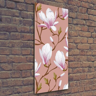 Quadro stampa su vetro verticale Magnolia