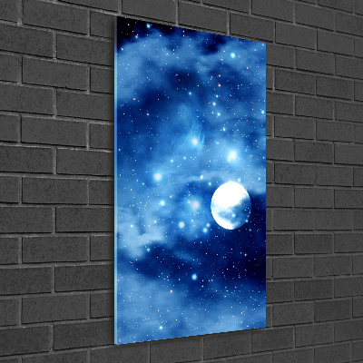 Quadro di vetro verticale Luna piena