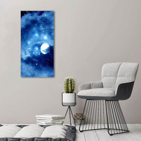 Quadro di vetro verticale Luna piena