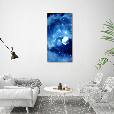 Quadro di vetro verticale Luna piena