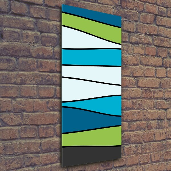 Quadro in vetro verticale Strisce colorate