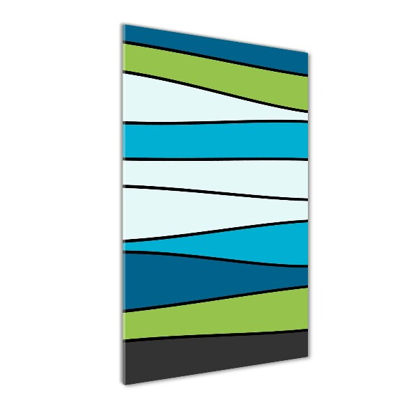 Quadro in vetro verticale Strisce colorate