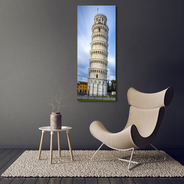 Quadro stampa su vetro verticale Torre Pendente di Pisa