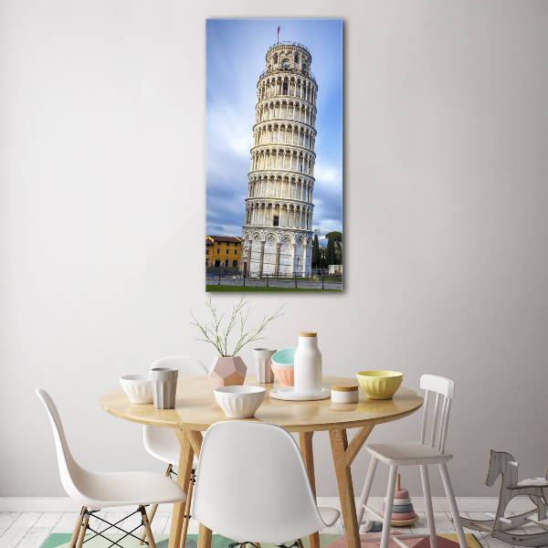 Quadro stampa su vetro verticale Torre Pendente di Pisa