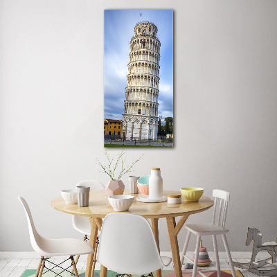 Quadro stampa su vetro verticale Torre Pendente di Pisa