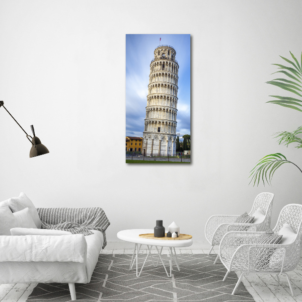 Quadro stampa su vetro verticale Torre Pendente di Pisa