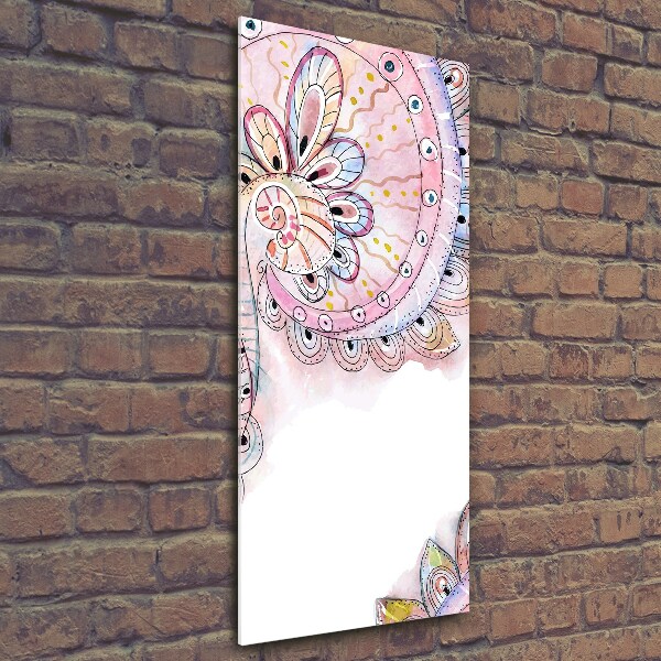 Quadro di vetro verticale Modello astratto