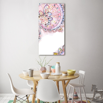 Quadro di vetro verticale Modello astratto