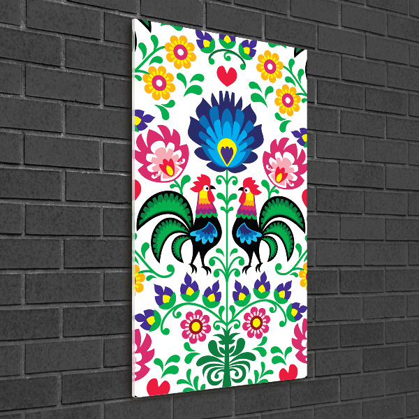 Quadro vetro verticale Modello etnico