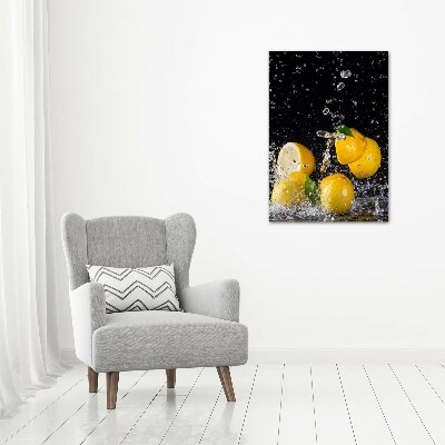 Quadro vetro verticale Limone