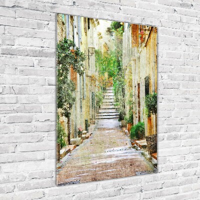 Quadro in vetro verticale Strade italiane