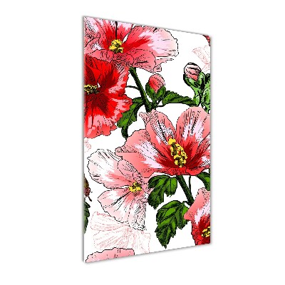 Quadro di vetro verticale Ibisco