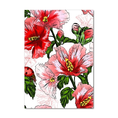Quadro di vetro verticale Ibisco