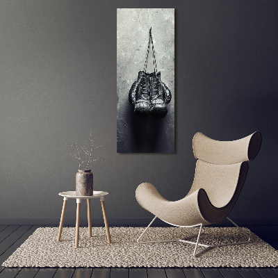Quadro vetro verticale Guantoni da boxe
