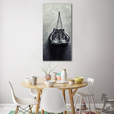 Quadro vetro verticale Guantoni da boxe