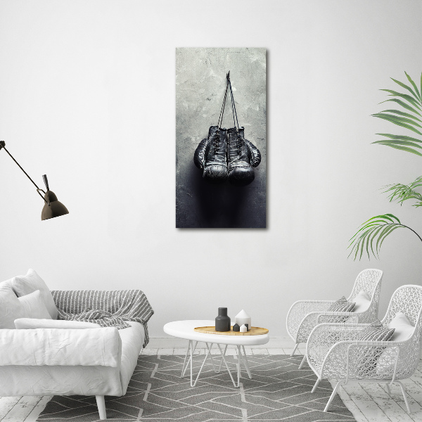 Quadro vetro verticale Guantoni da boxe