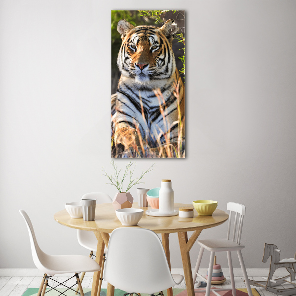 Quadro vetro verticale Tigre
