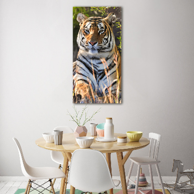 Quadro vetro verticale Tigre