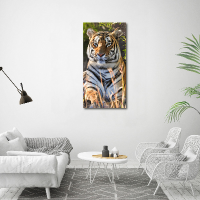 Quadro vetro verticale Tigre