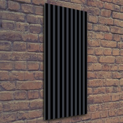 Quadro vetro verticale Strisce nere e grigie