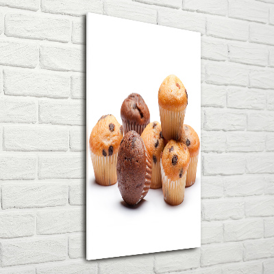 Quadro stampa su vetro verticale Cupcakes