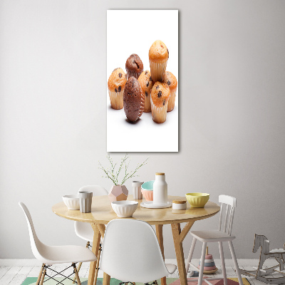 Quadro stampa su vetro verticale Cupcakes