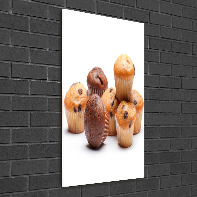 Quadro stampa su vetro verticale Cupcakes