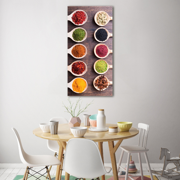 Quadro vetro verticale Spezie