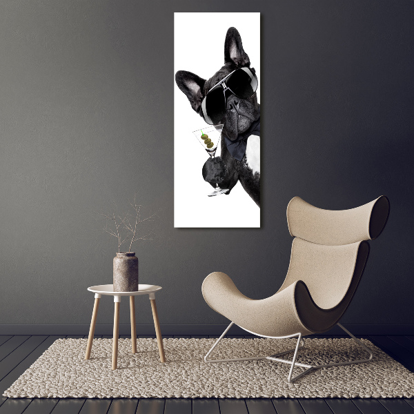 Quadro vetro verticale Torta con martini