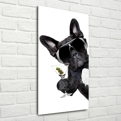 Quadro vetro verticale Torta con martini