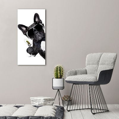 Quadro vetro verticale Torta con martini