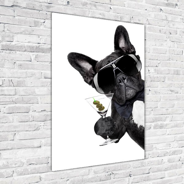 Quadro vetro verticale Torta con martini