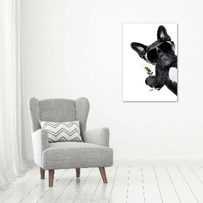 Quadro vetro verticale Torta con martini