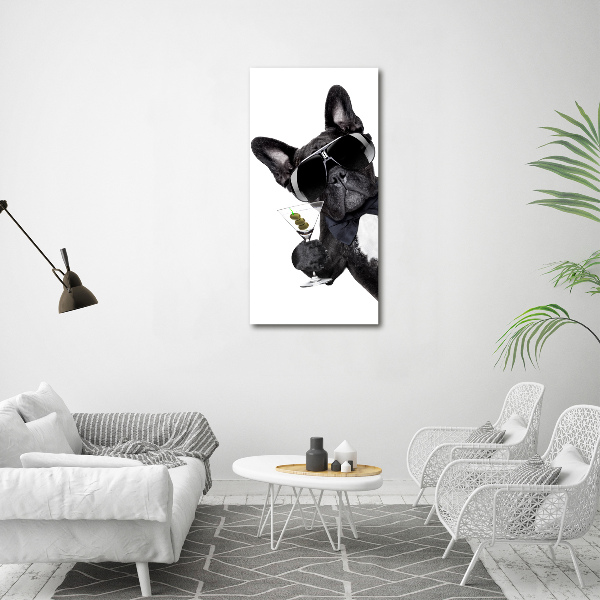 Quadro vetro verticale Torta con martini