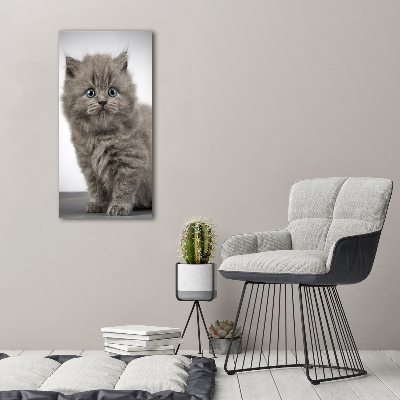 Quadro in vetro verticale Gatto grigio britannico