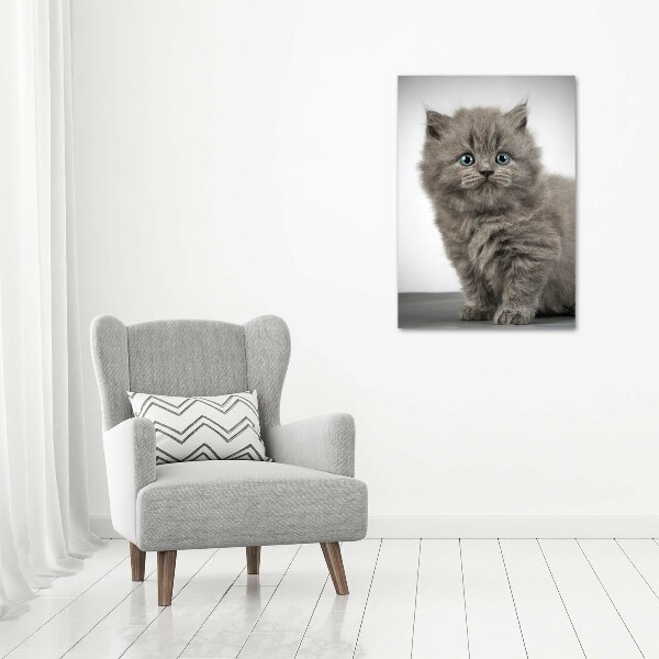 Quadro in vetro verticale Gatto grigio britannico