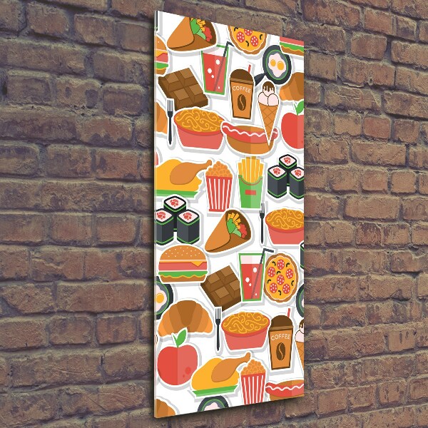 Quadro di vetro verticale Fast food