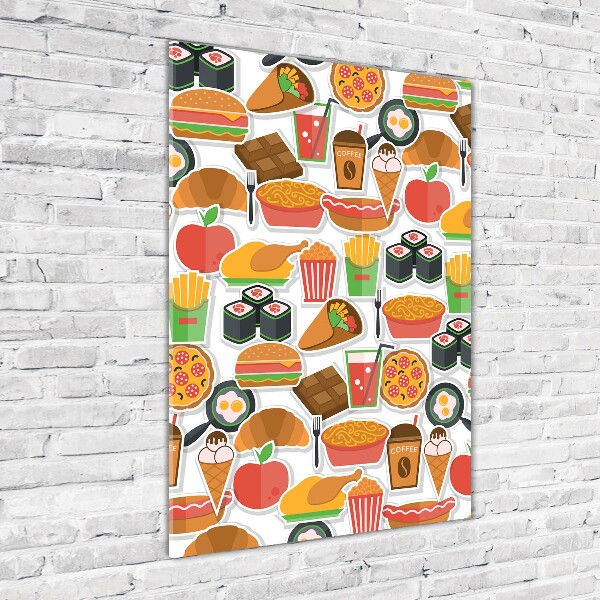 Quadro di vetro verticale Fast food