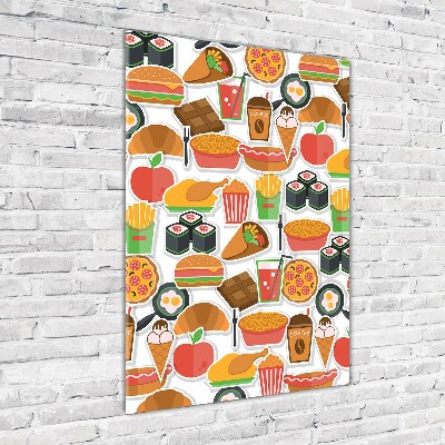 Quadro di vetro verticale Fast food