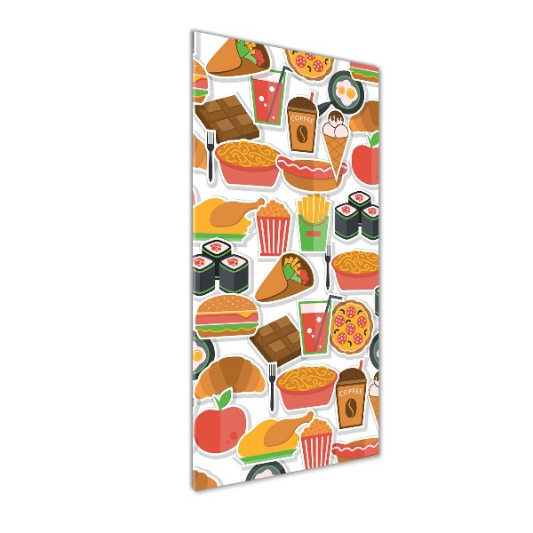 Quadro di vetro verticale Fast food