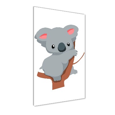 Quadro in vetro verticale Un panda su un albero