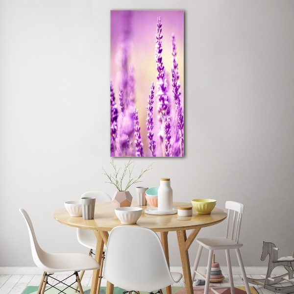 Quadro vetro verticale Lavanda