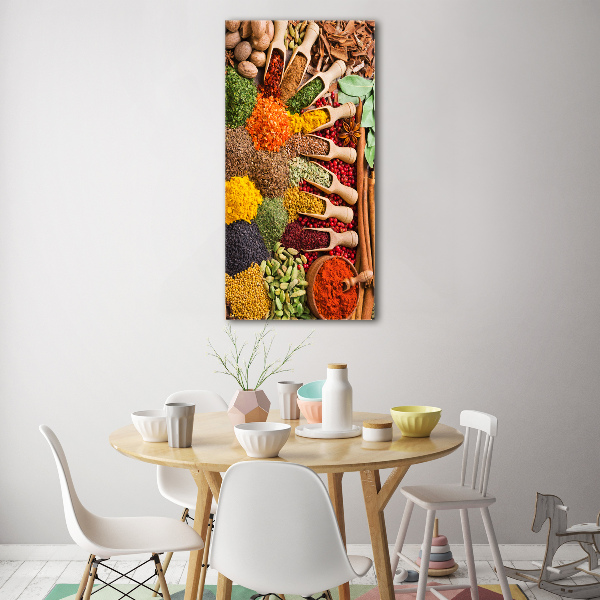 Quadro in vetro verticale Spezie