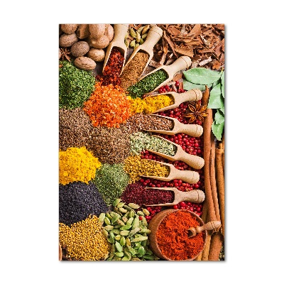 Quadro in vetro verticale Spezie