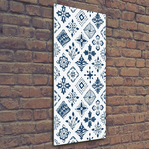 Quadro stampa su vetro verticale Motivo floreale