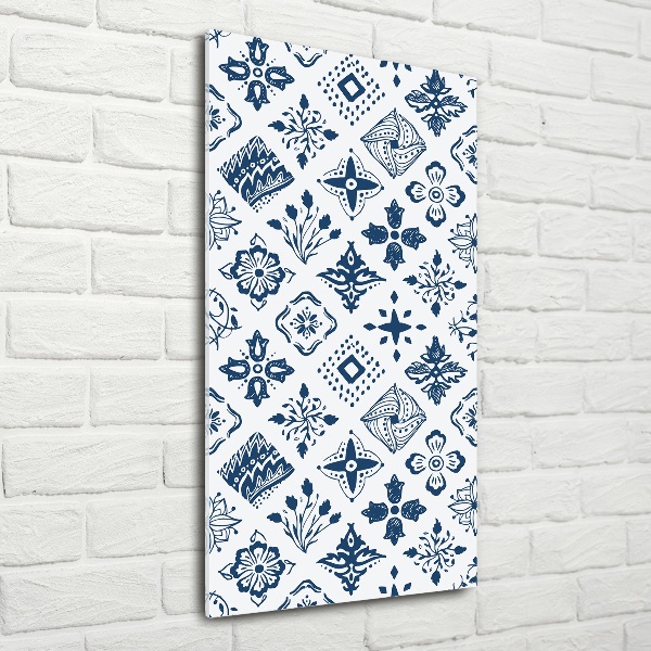 Quadro stampa su vetro verticale Motivo floreale