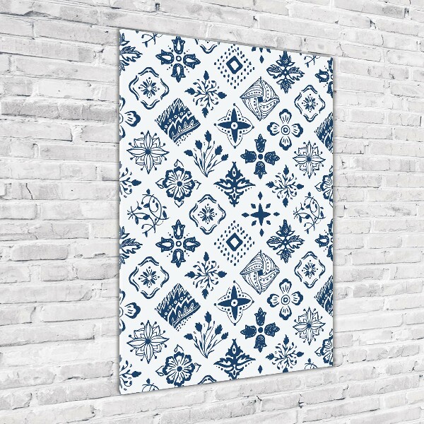 Quadro stampa su vetro verticale Motivo floreale