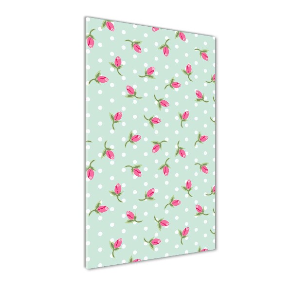 Quadro in vetro verticale Rose