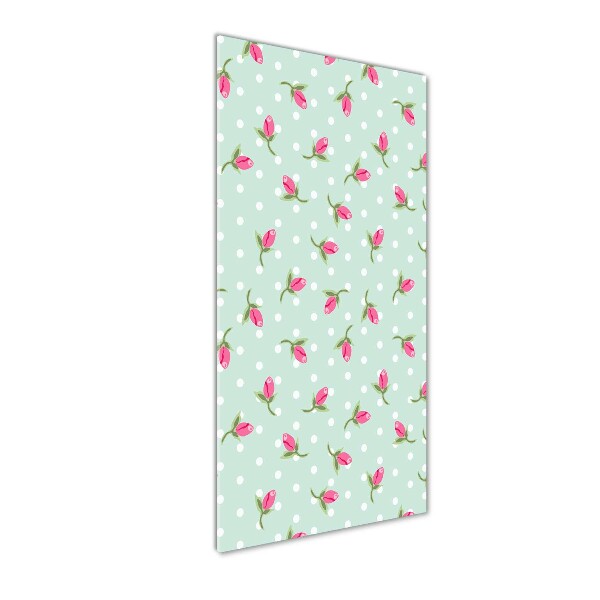 Quadro in vetro verticale Rose