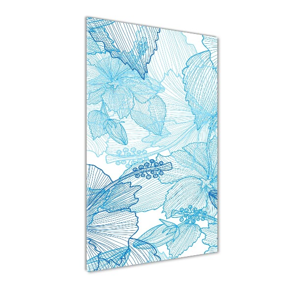 Quadro vetro verticale Fiori hawaiani